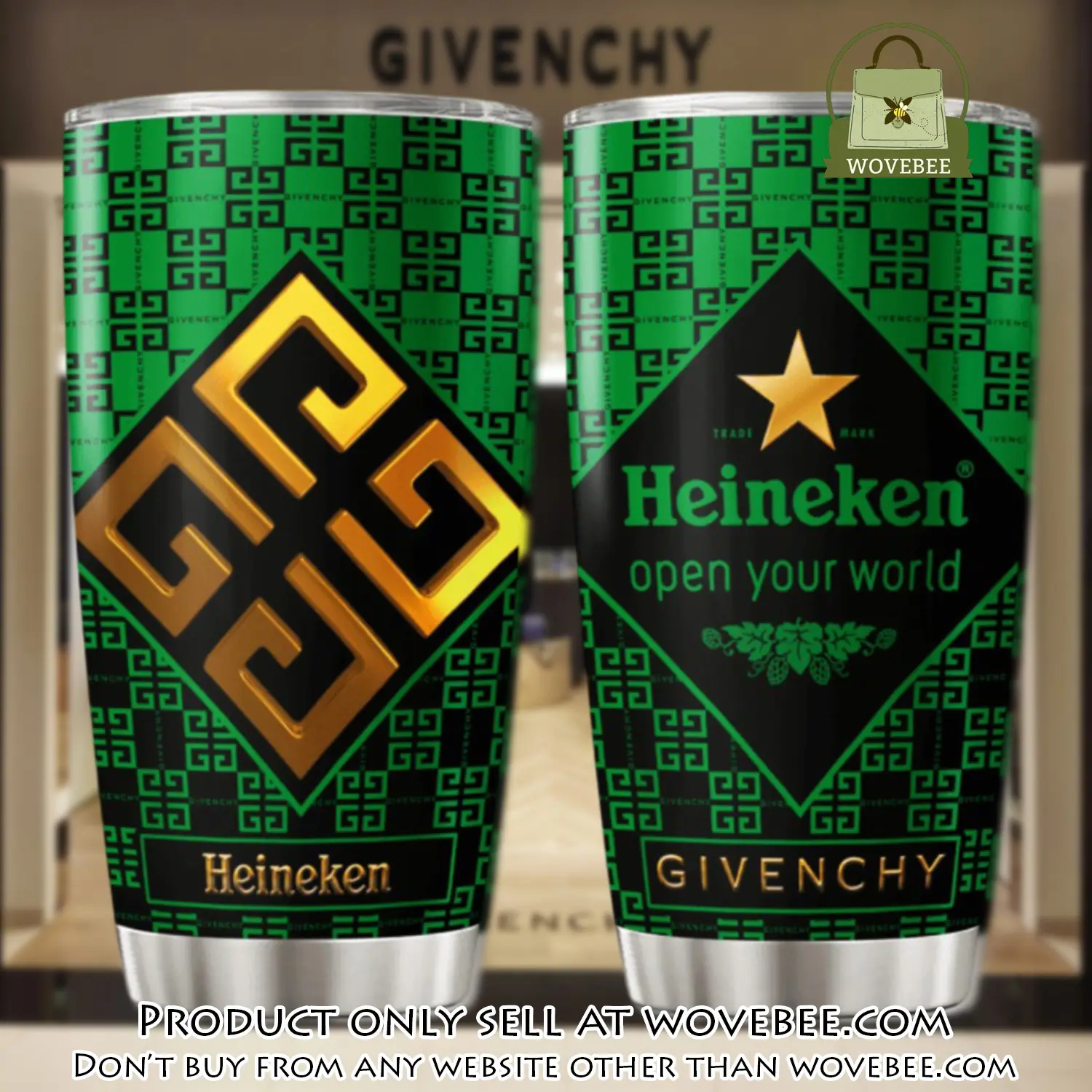 Givenchy heineken stainless steel tumbler 20oz30oz wvb0514980